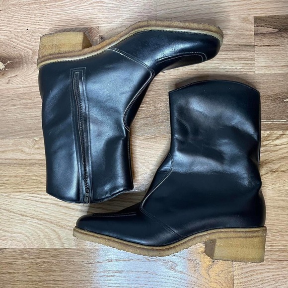 Vintage‎ 70s black boots - Picture 2 of 7